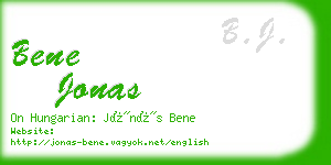 bene jonas business card